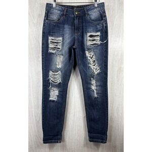 Blessed Distressed Skinny Jeans Womens EU 38 US 8 Medium Wash Stretch